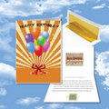 Cloud Nine Birthday Music Download Greeting Card w/ Happy Birthday Balloons